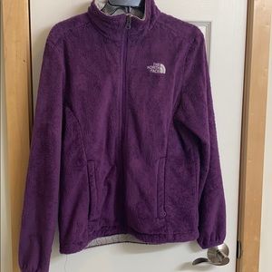 Women’s medium purple north face zip up jacket.